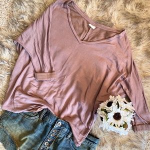 Tan Boho V-Neck